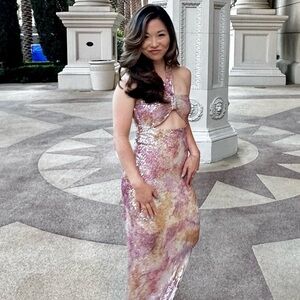 Zara | Dresses | Zara Sequin Knotted Halter Dress | Poshmark